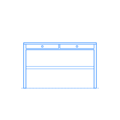 Furniture Console Sideboard Ikea Hemnes Desk 2 Drawers Editable Svg Line Art, Free Vectors File